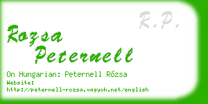 rozsa peternell business card